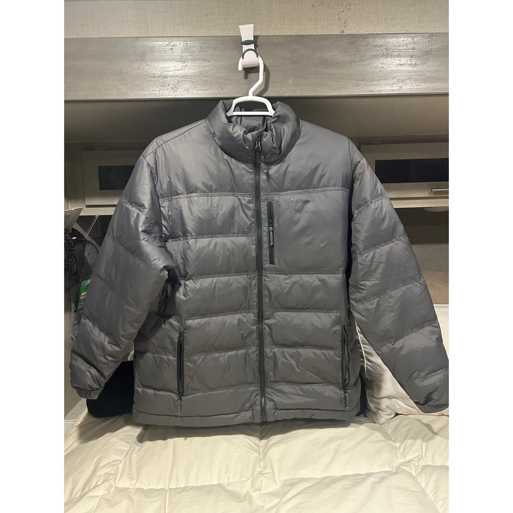 RedHead Brand Co Mens XL 650 Down Puffer Jacket Gray Quilted Full Zip Outdoor